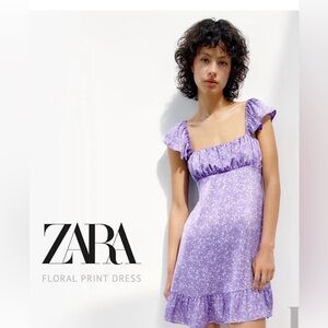 ZARA FLORAL PRINT SUN DRESS NEW WITH TAGS